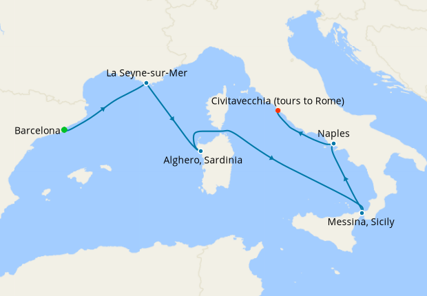 Cruise Itinerary Map