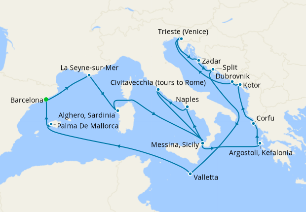 Cruise Itinerary Map