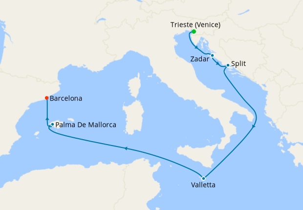 Cruise Itinerary Map