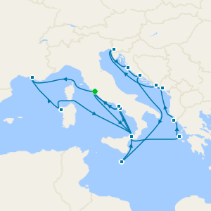 Greece, Adriatic & Western Mediterranean from Rome