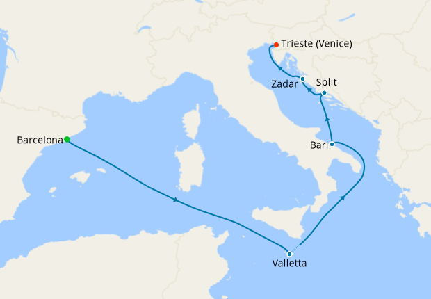 Cruise Itinerary Map