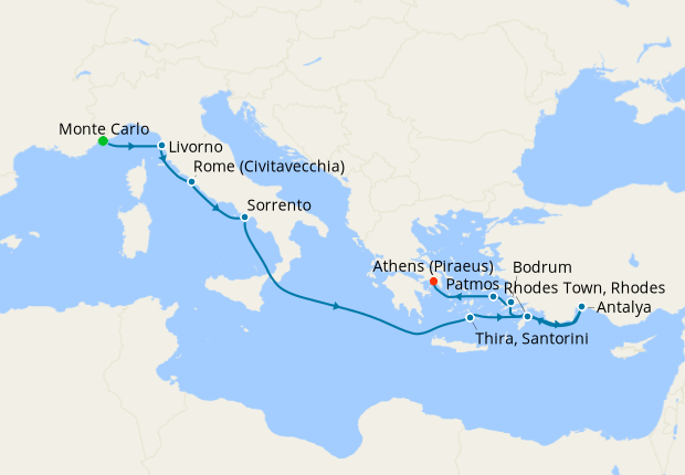 Cruise Itinerary Map