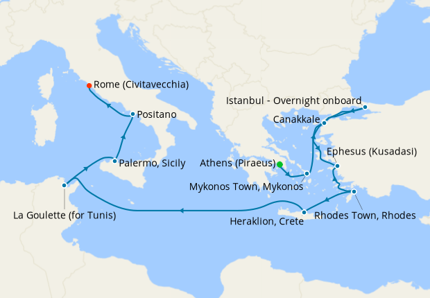 Cruise Itinerary Map