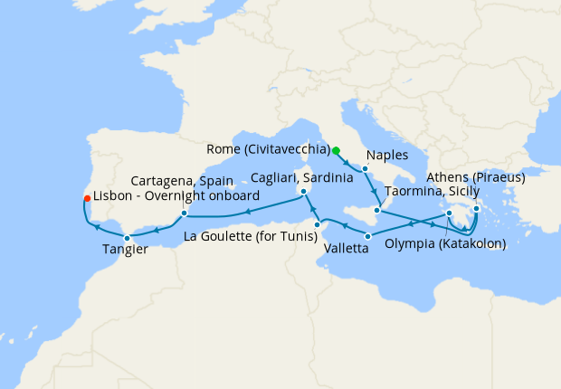Cruise Itinerary Map