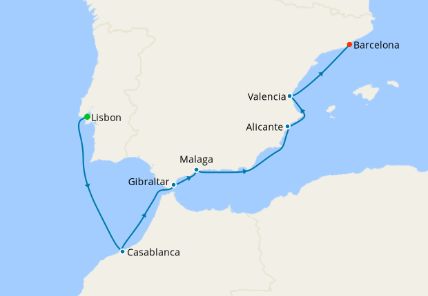 Cruise Itinerary Map