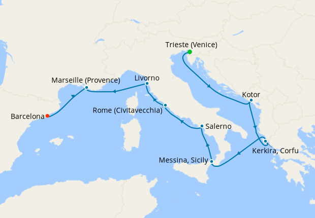 Cruise Itinerary Map