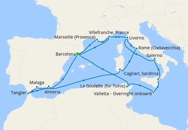 Cruise Itinerary Map