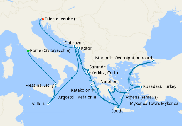 Cruise Itinerary Map