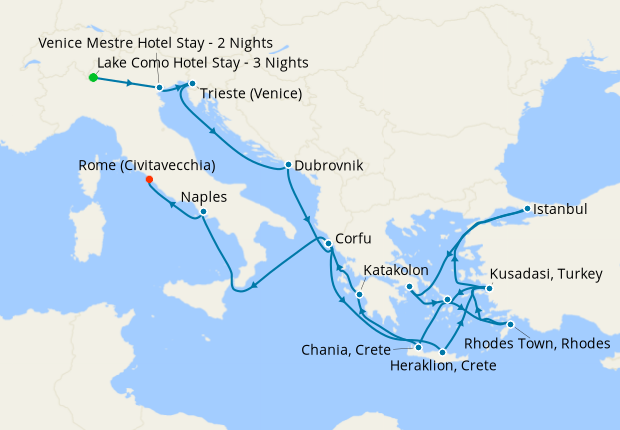 Cruise Itinerary Map
