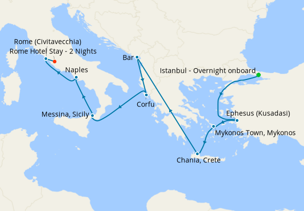 Cruise Itinerary Map