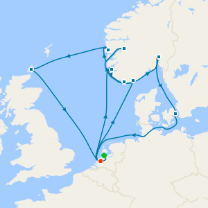 Norwegian Fjords, Scotland & Copenhagen with Amsterdam Stay