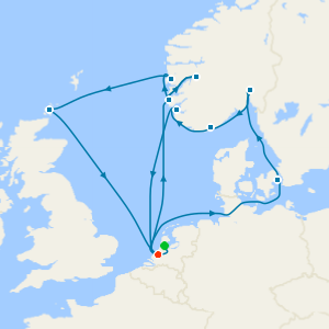 Norwegian Fjords, Denmark & Scotland with Amsterdam Stay