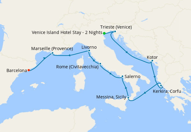 Cruise Itinerary Map