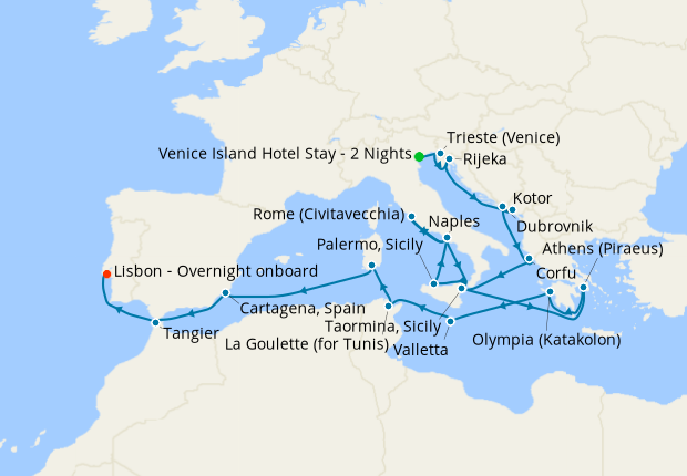 Cruise Itinerary Map
