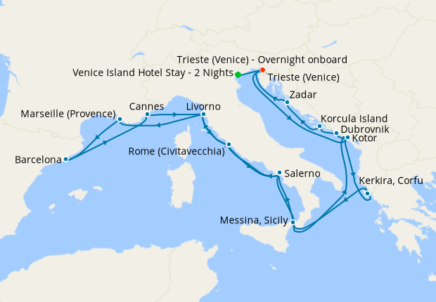 Cruise Itinerary Map