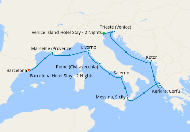 Cruise Itinerary Map