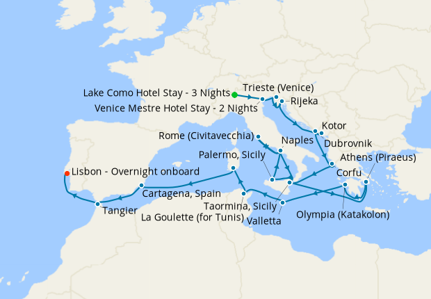 Cruise Itinerary Map