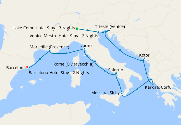 Cruise Itinerary Map