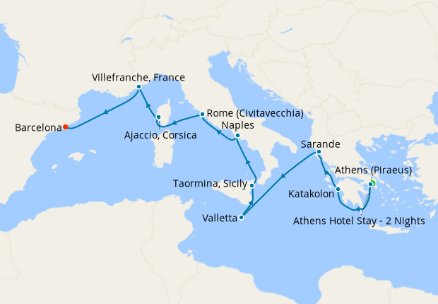 Cruise Itinerary Map