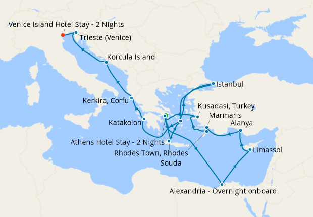 Cruise Itinerary Map