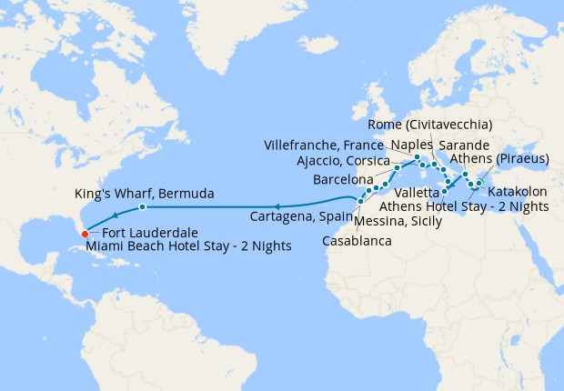Cruise Itinerary Map