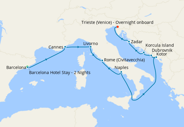 Cruise Itinerary Map