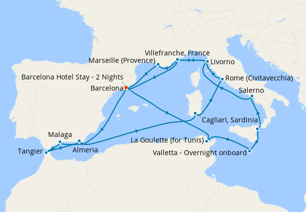 Cruise Itinerary Map