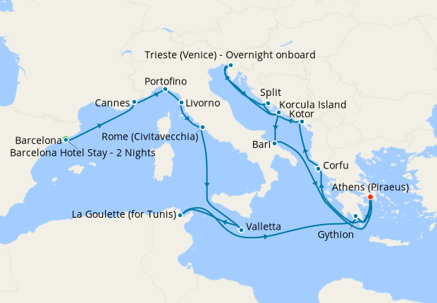 Cruise Itinerary Map