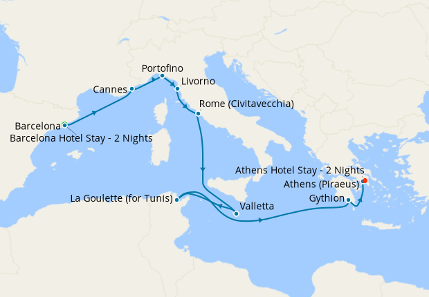Cruise Itinerary Map