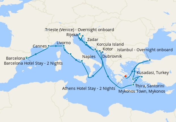 Cruise Itinerary Map