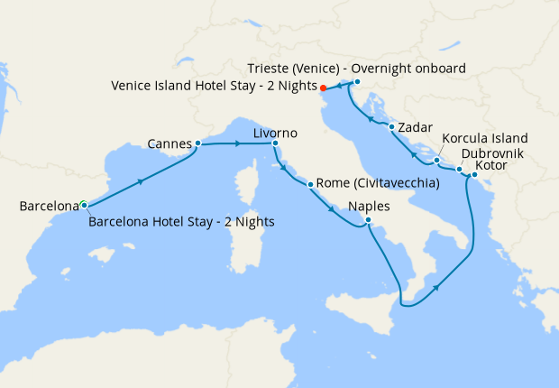 Cruise Itinerary Map