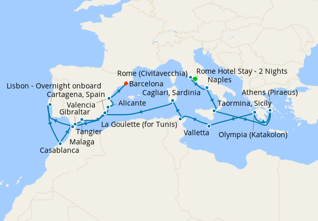 Cruise Itinerary Map