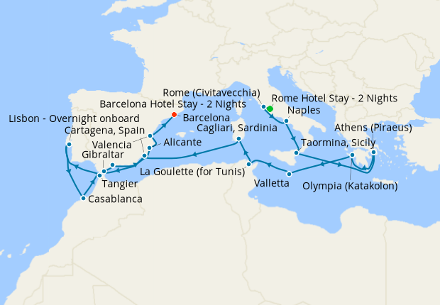 Cruise Itinerary Map