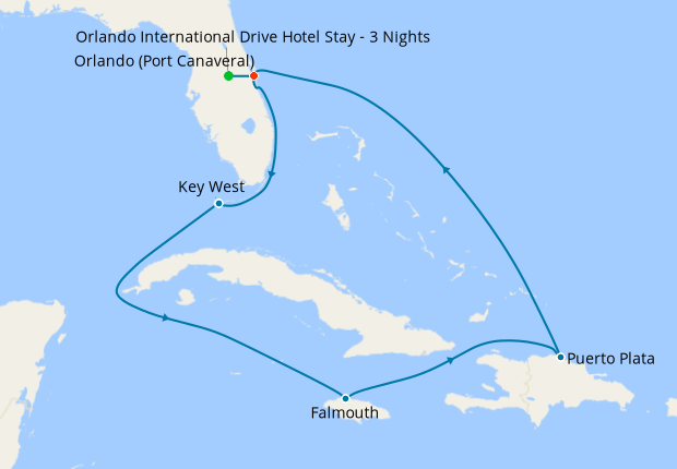 Cruise Itinerary Map