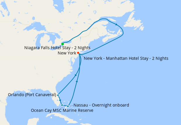 Cruise Itinerary Map