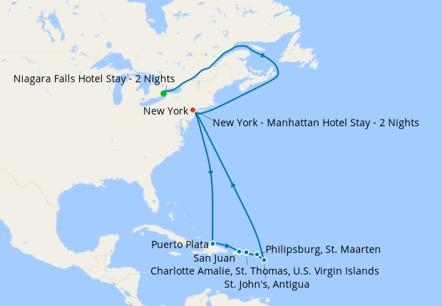 Cruise Itinerary Map