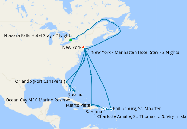 Cruise Itinerary Map
