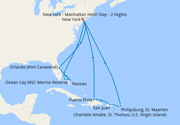 Cruise Itinerary Map