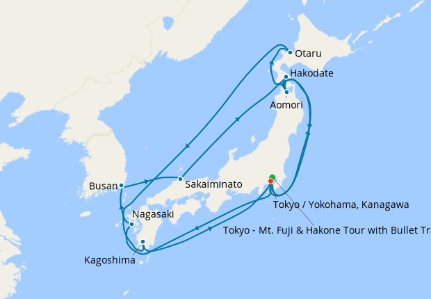 Tokyo Stay, Mt. Fuji, Hokkaido & Circle Japan, Princess Cruises, 31st ...