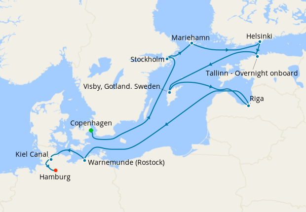 Cruise Itinerary Map