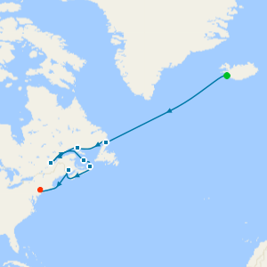 Atlantic Westbound from Reykjavik to New York