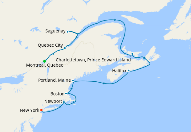 Cruise Itinerary Map