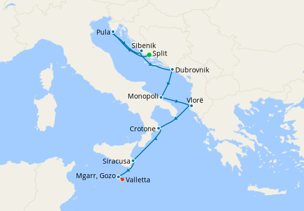 Cruise Itinerary Map