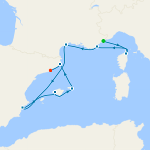 Baleares from Nice to Barcelona