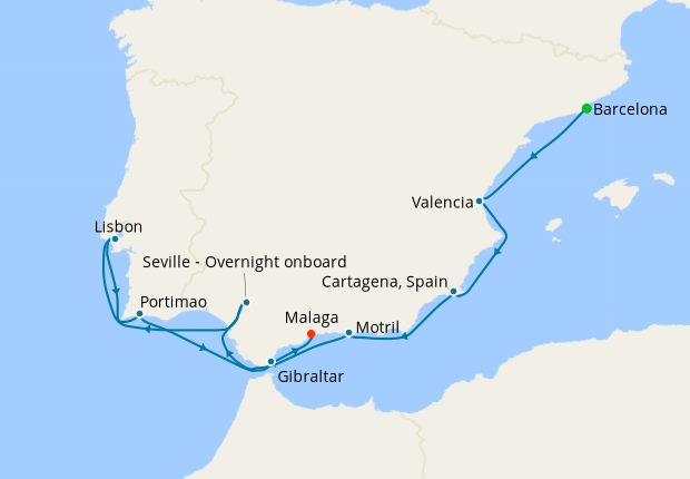 Cruise Itinerary Map