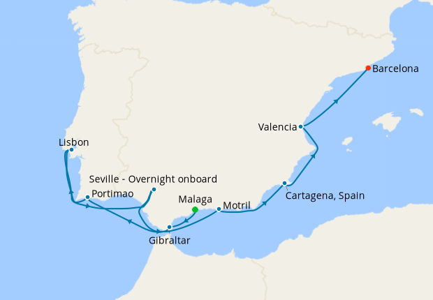 Cruise Itinerary Map