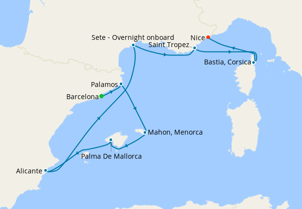 Cruise Itinerary Map