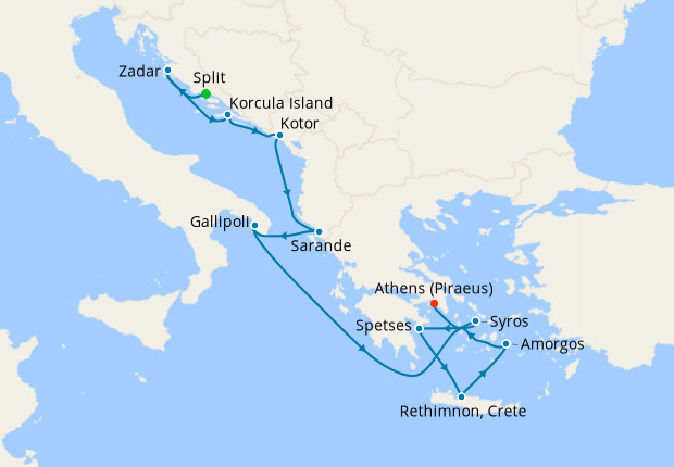 Cruise Itinerary Map