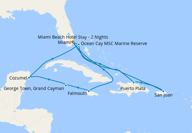 Cruise Itinerary Map