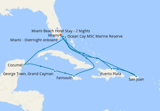 Cruise Itinerary Map
